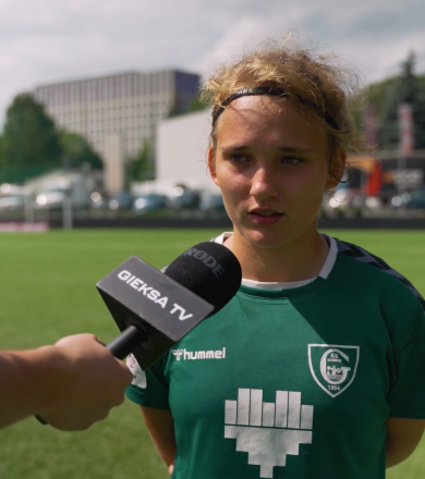 Amelia Bińkowska po meczu AZS UJ - GKS [WIDEO]