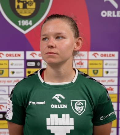Weronika Kłoda po meczu GKS - Pogoń Tczew [WIDEO]
